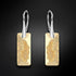 Sudraba auskari "Augošais Kristāls II (Golden Shadow)" ar Swarovski™ kristāliem